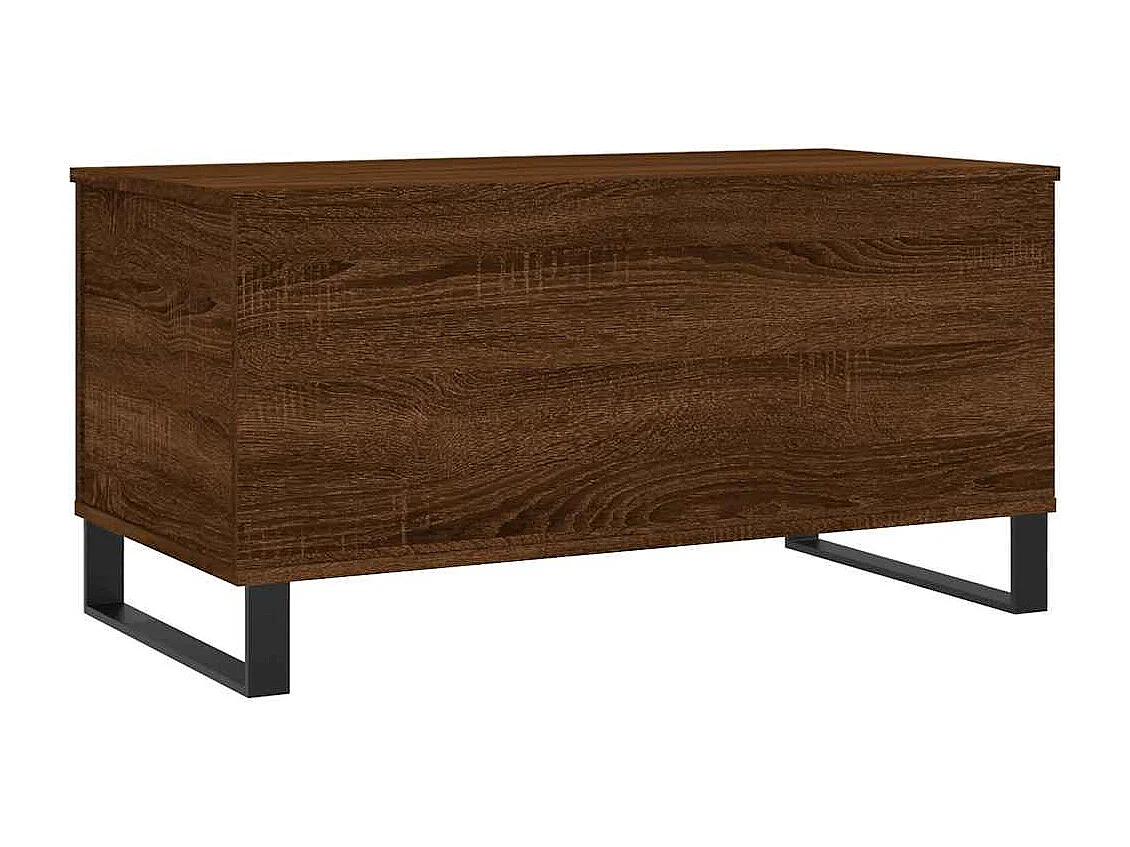 Salontafel 90x44,5x45 cm bewerkt hout bruin eikenkleur