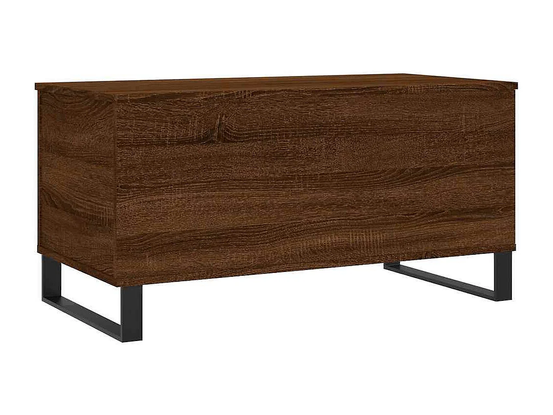 Salontafel 90x44,5x45 cm bewerkt hout bruin eikenkleur