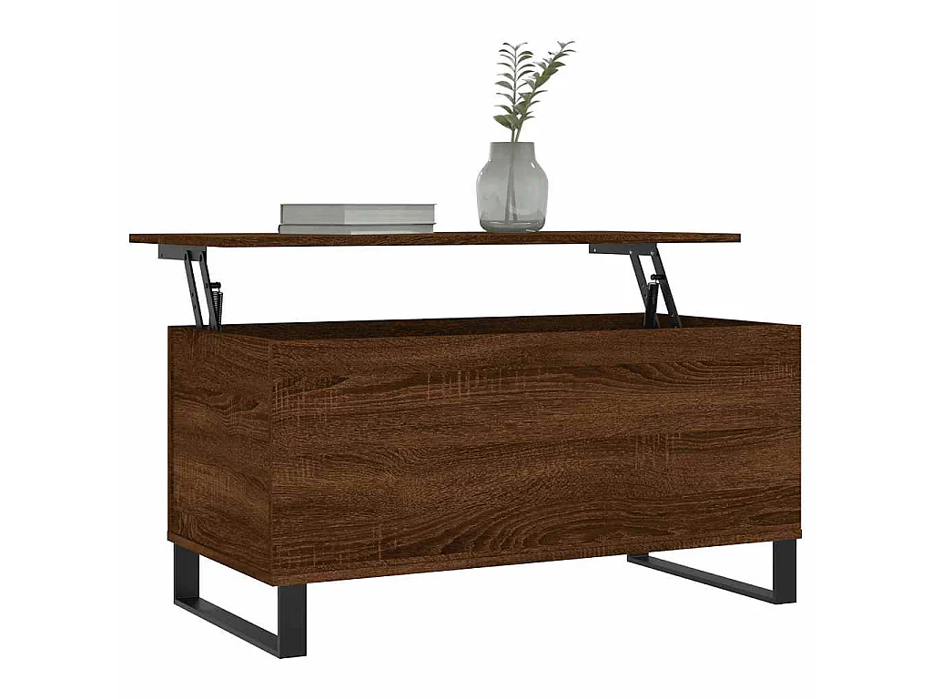 Table basse Chêne marron 90x44,5x45 cm Bois d'ingénierie