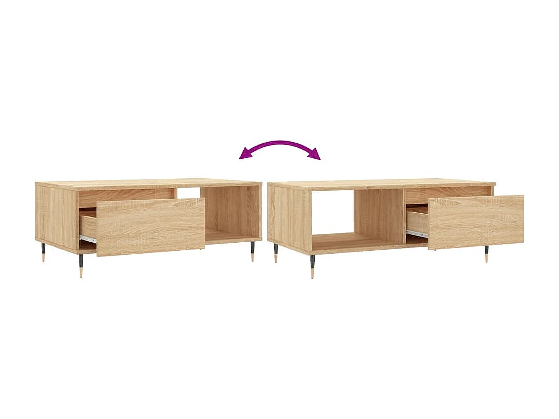 Couchtisch Sonoma-Eiche 90x50x36,5 cm Holzwerkstoff