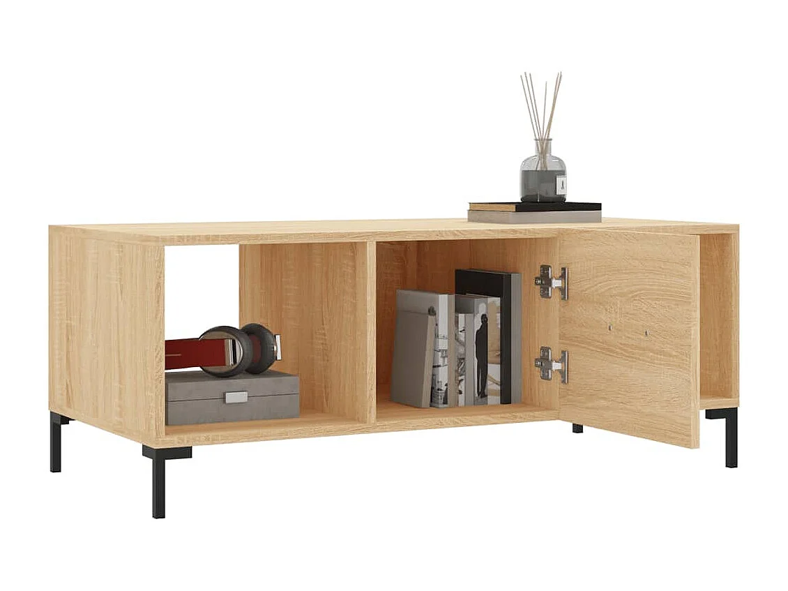 Table basse chêne sonoma 102x50x40 cm bois d'ingénierie