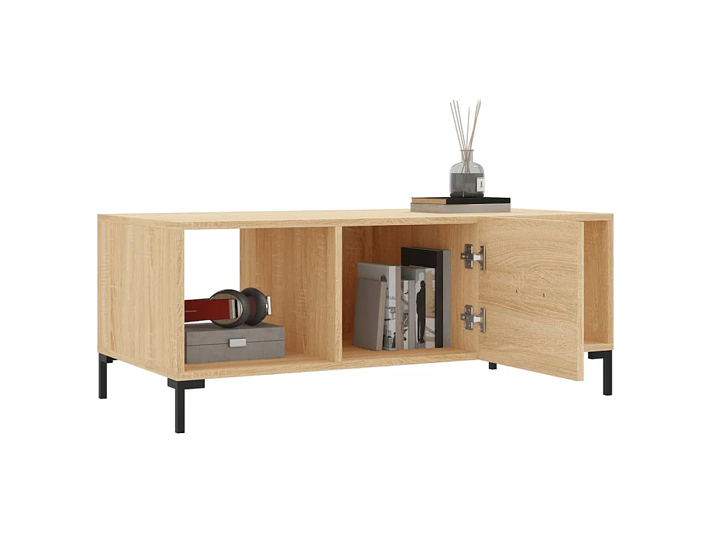 Table basse chêne sonoma 102x50x40 cm bois d'ingénierie