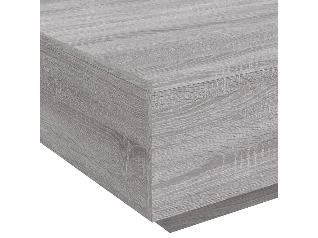 Table basse sonoma gris 80x80x31 cm bois d'ingénierie