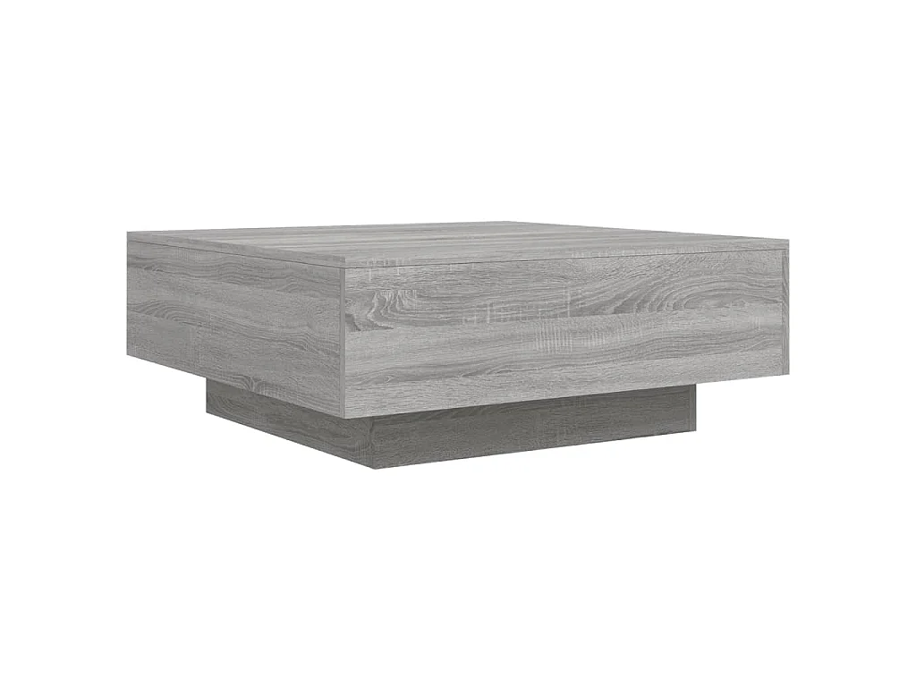 Salontafel 80x80x31 cm bewerkt hout grijs sonoma eikenkleurig