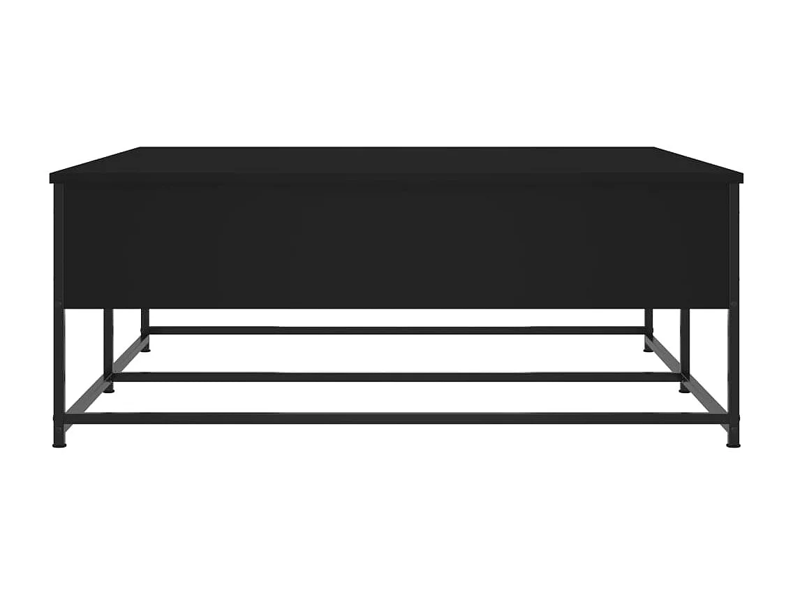 Table basse noir 100x99x40 cm bois d'ingénierie