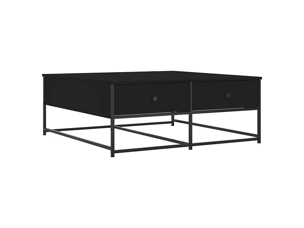 Table basse noir 100x99x40 cm bois d'ingénierie