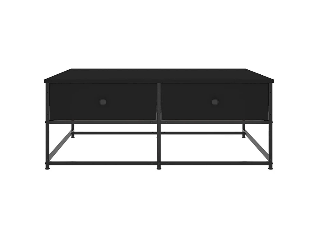 Table basse noir 100x99x40 cm bois d'ingénierie