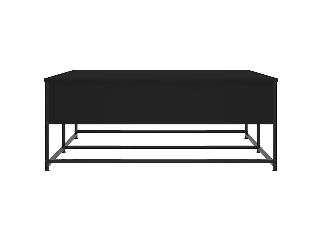 Table basse noir 100x99x40 cm bois d'ingénierie