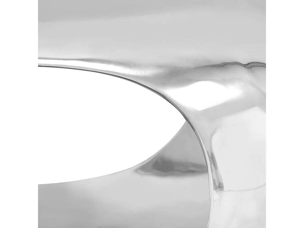 Table basse Aluminium moulé 70x70x32 cm Argenté