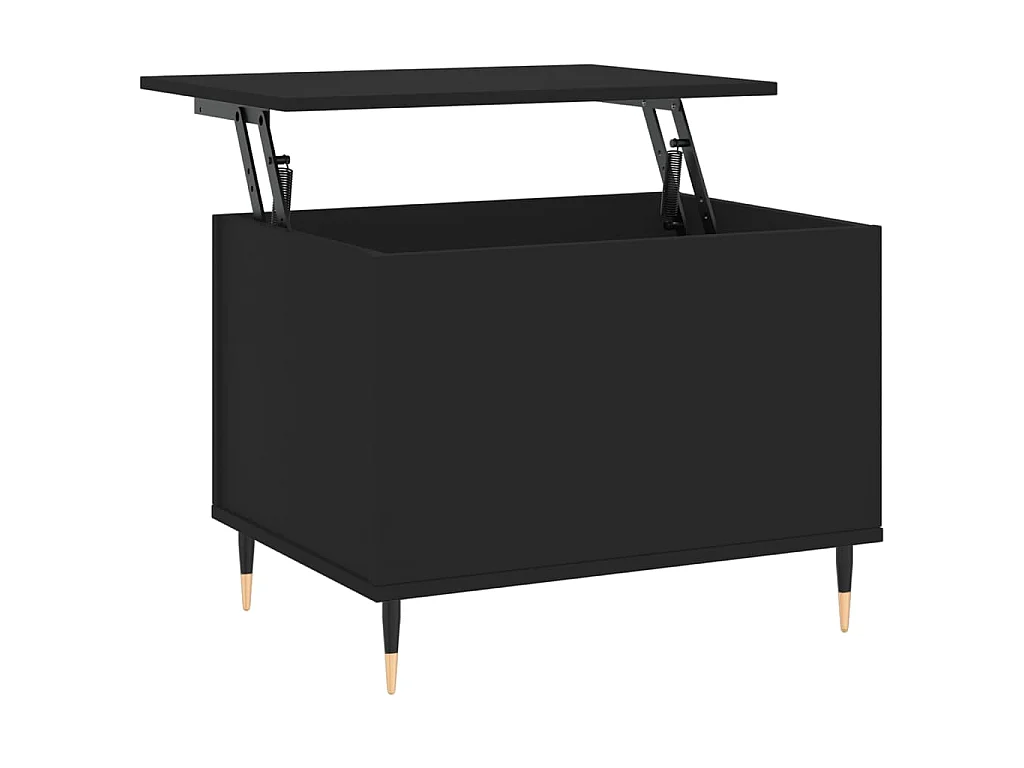 Table basse Noir 60x44,5x45 cm Bois d'ingénierie