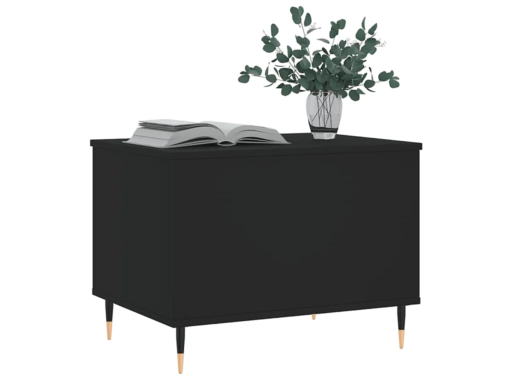 Table basse Noir 60x44,5x45 cm Bois d'ingénierie