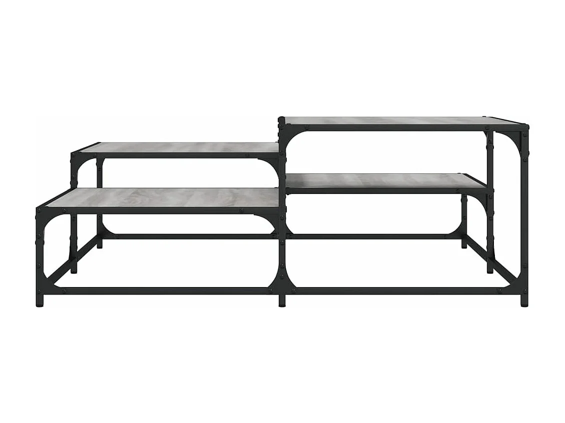 Table basse sonoma gris 107x107x40 cm bois d'ingénierie