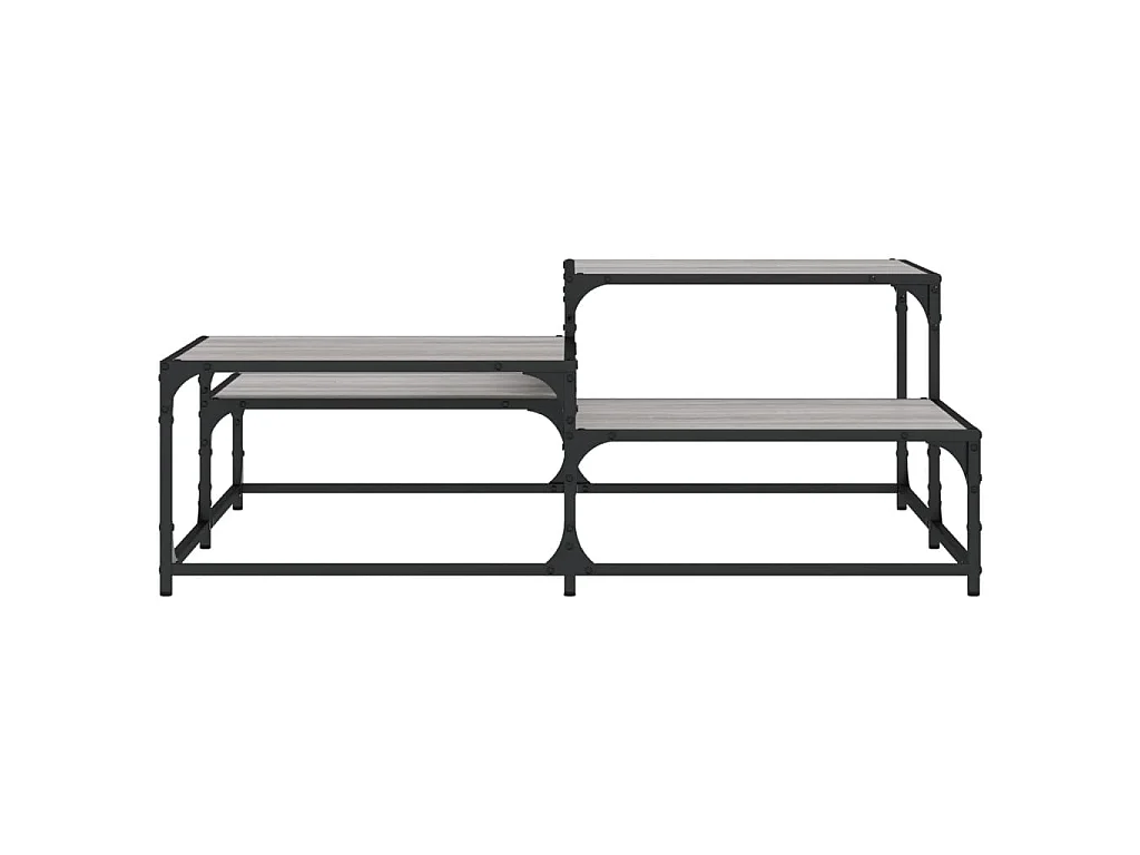 Salontafel 107x107x40 cm bewerkt hout grijs sonoma eikenkleurig