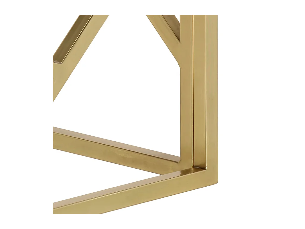 Salontafel roestvrijstaal en gehard glas goudkleurig