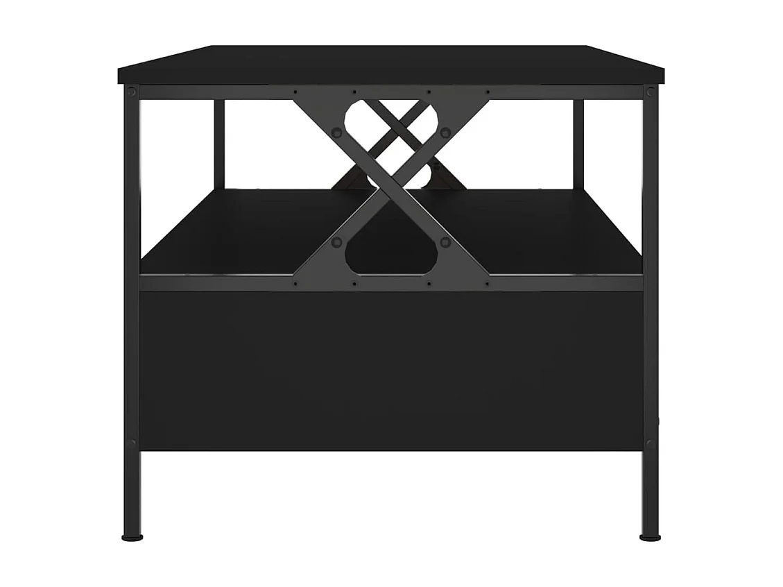 Table basse noir 100x51x45 cm bois d'ingénierie