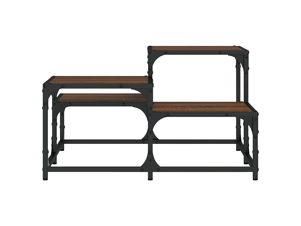 Tavolino da Salotto Rovere Marrone 68x68x40cm Legno Multistrato