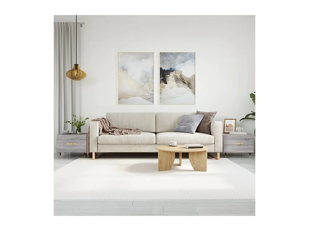 Tavolini Salotto 2pz Grigio Sonoma 50x50x40cm Legno Multistrato