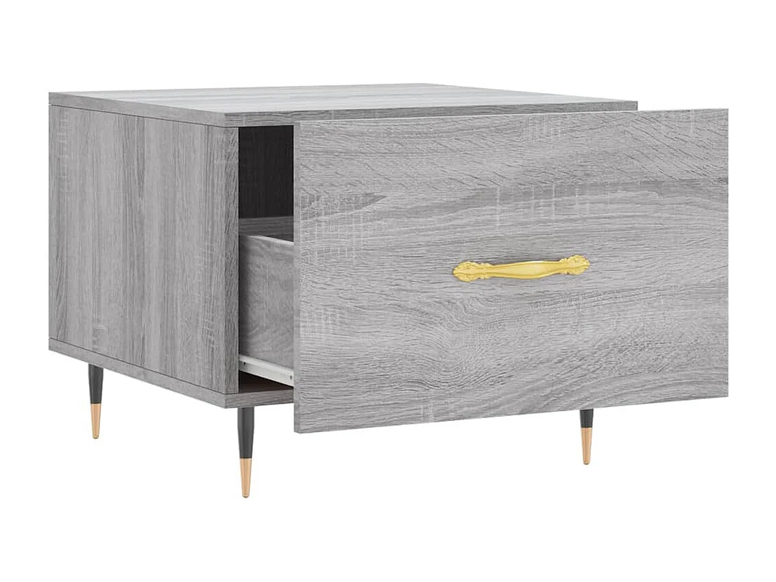 Tables basses 2 pcs sonoma gris 50x50x40 cm bois d'ingénierie