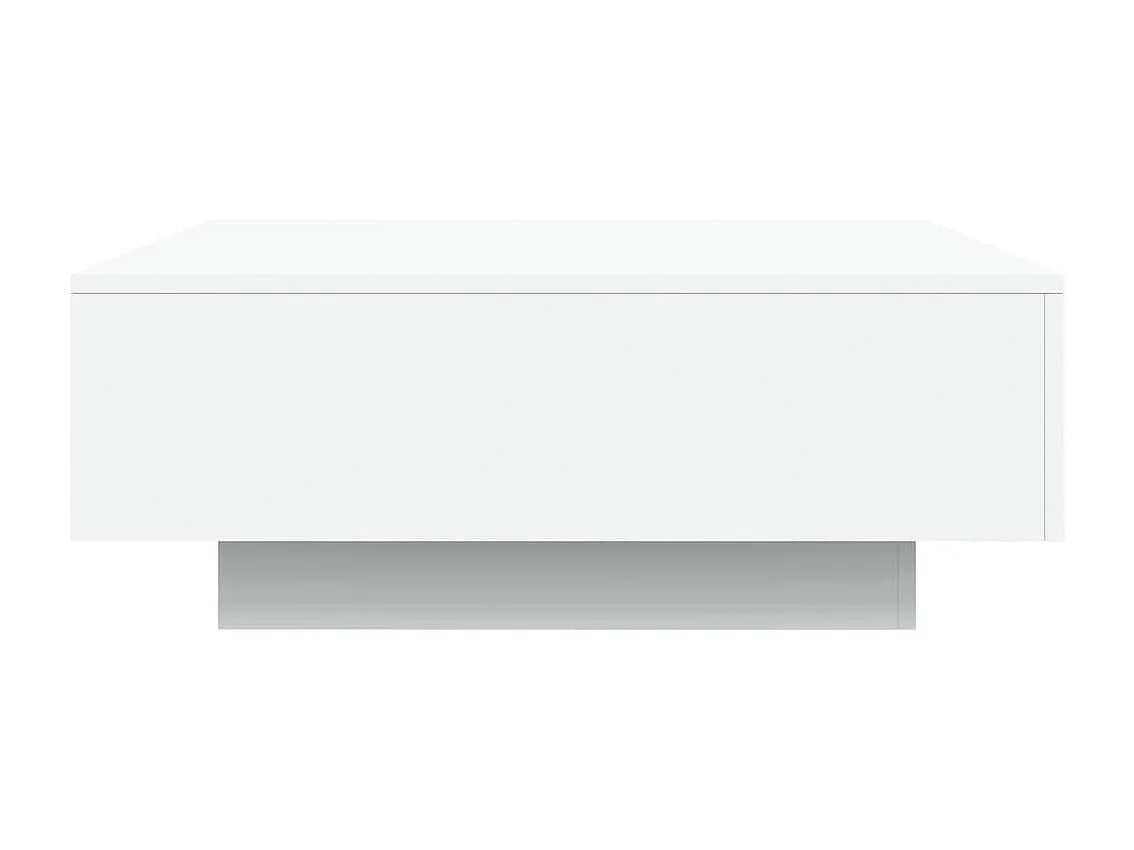 Table basse blanc 80x80x31 cm bois d'ingénierie