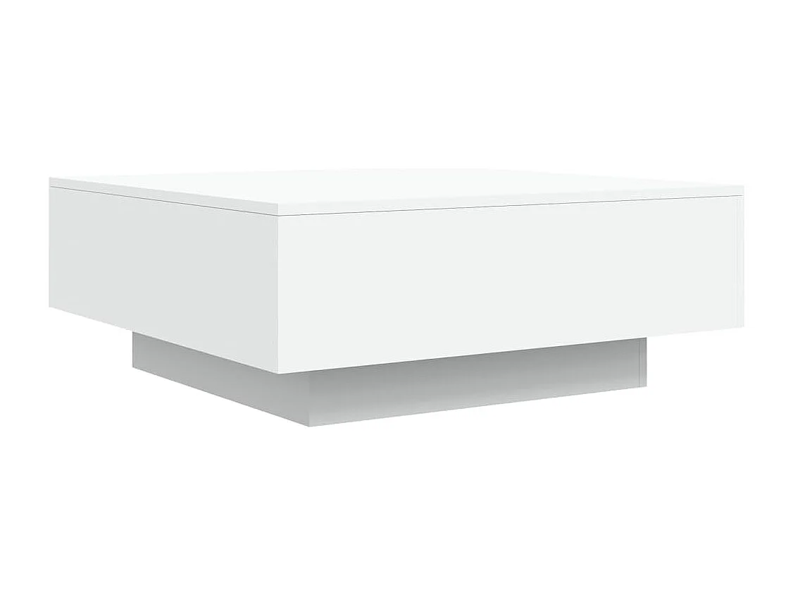 Table basse blanc 80x80x31 cm bois d'ingénierie