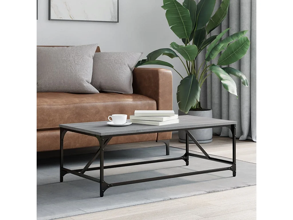 Table basse Sonoma gris 100x50x35 cm Bois d'ingénierie