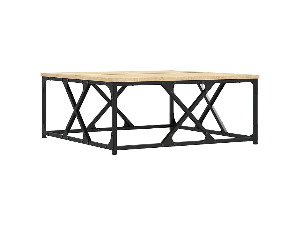 Salontafel 70x70x30 cm bewerkt hout sonoma eikenkleurig