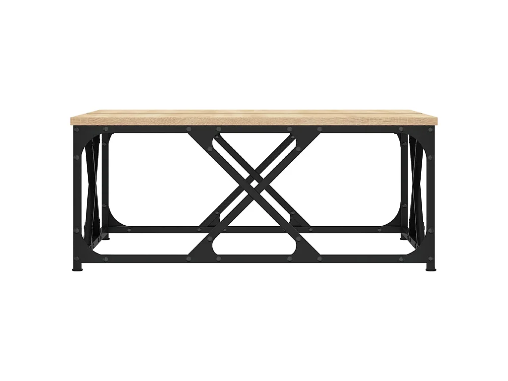 Salontafel 70x70x30 cm bewerkt hout sonoma eikenkleurig