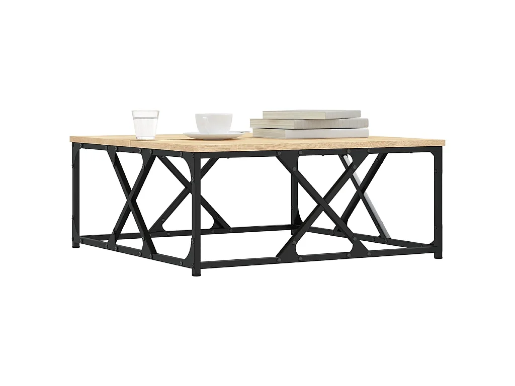Mesa de centro 70x70x30 cm derivados de madeira carvalho sonoma