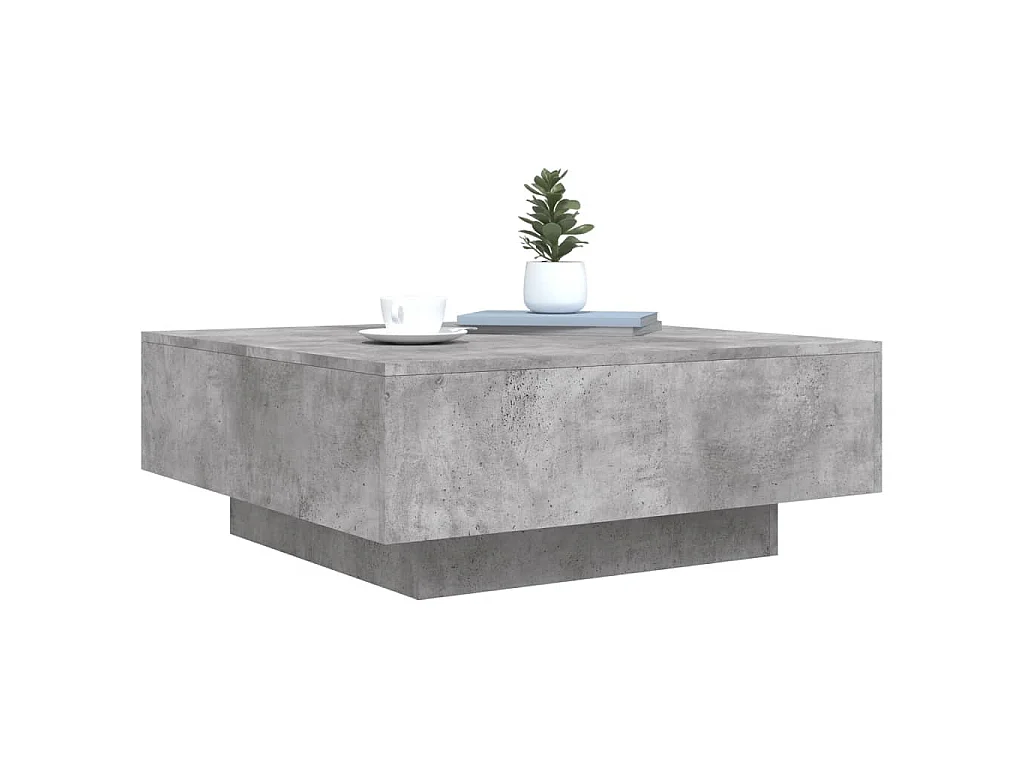 Salontafel 80x80x31 cm spaanplaat betongrijs