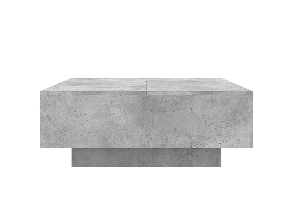 Salontafel 80x80x31 cm spaanplaat betongrijs