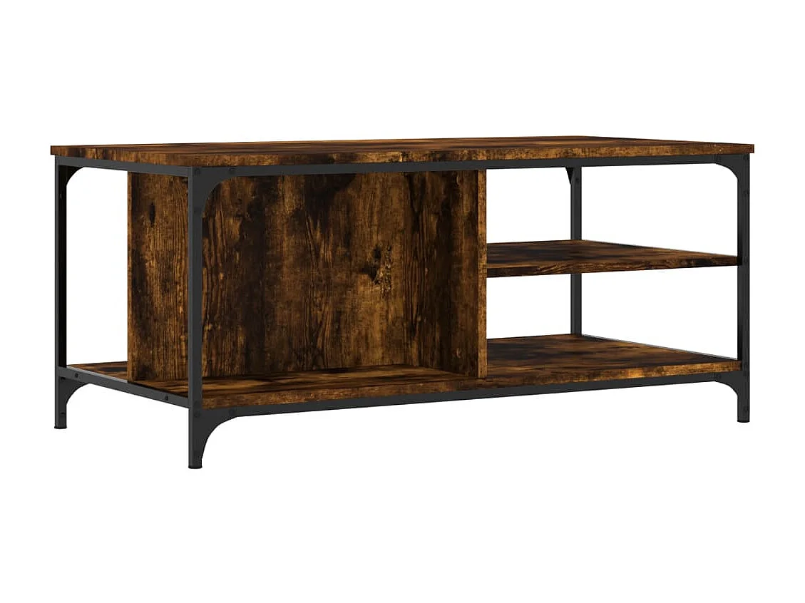 Table basse Chêne fumé 100x50x45 cm Bois d'ingénierie