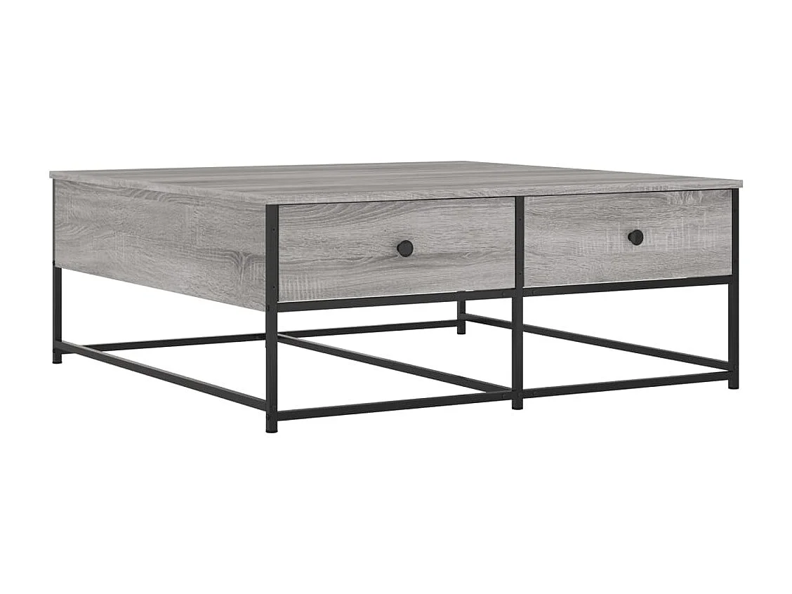 Tavolino da Salotto Grigio Sonoma 100x99x40cm Legno Multistrato