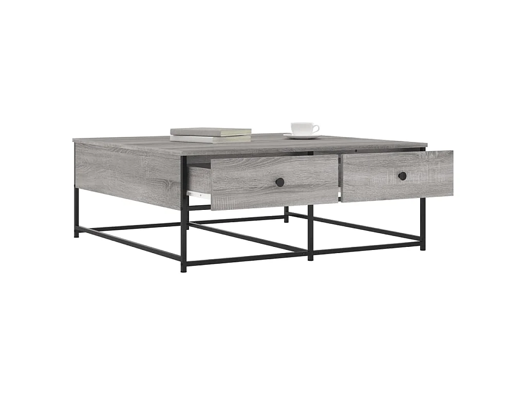 Tavolino da Salotto Grigio Sonoma 100x99x40cm Legno Multistrato