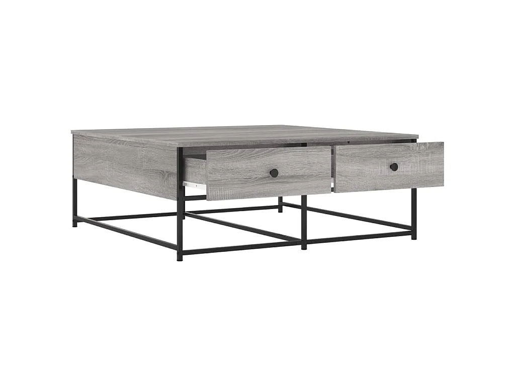 Tavolino da Salotto Grigio Sonoma 100x99x40cm Legno Multistrato