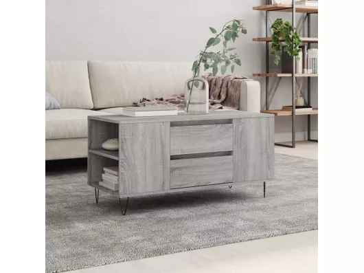 Kauf Unique Couchtisch Grau Sonoma 102x44,5x50 cm Holzwerkstoff