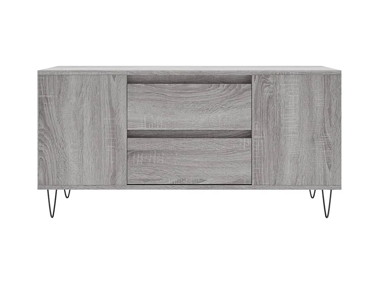 Table basse sonoma gris 102x44,5x50 cm bois d'ingénierie