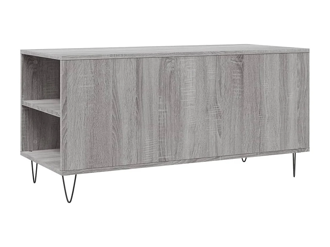 Table basse sonoma gris 102x44,5x50 cm bois d'ingénierie
