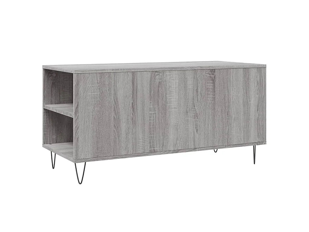 Table basse sonoma gris 102x44,5x50 cm bois d'ingénierie