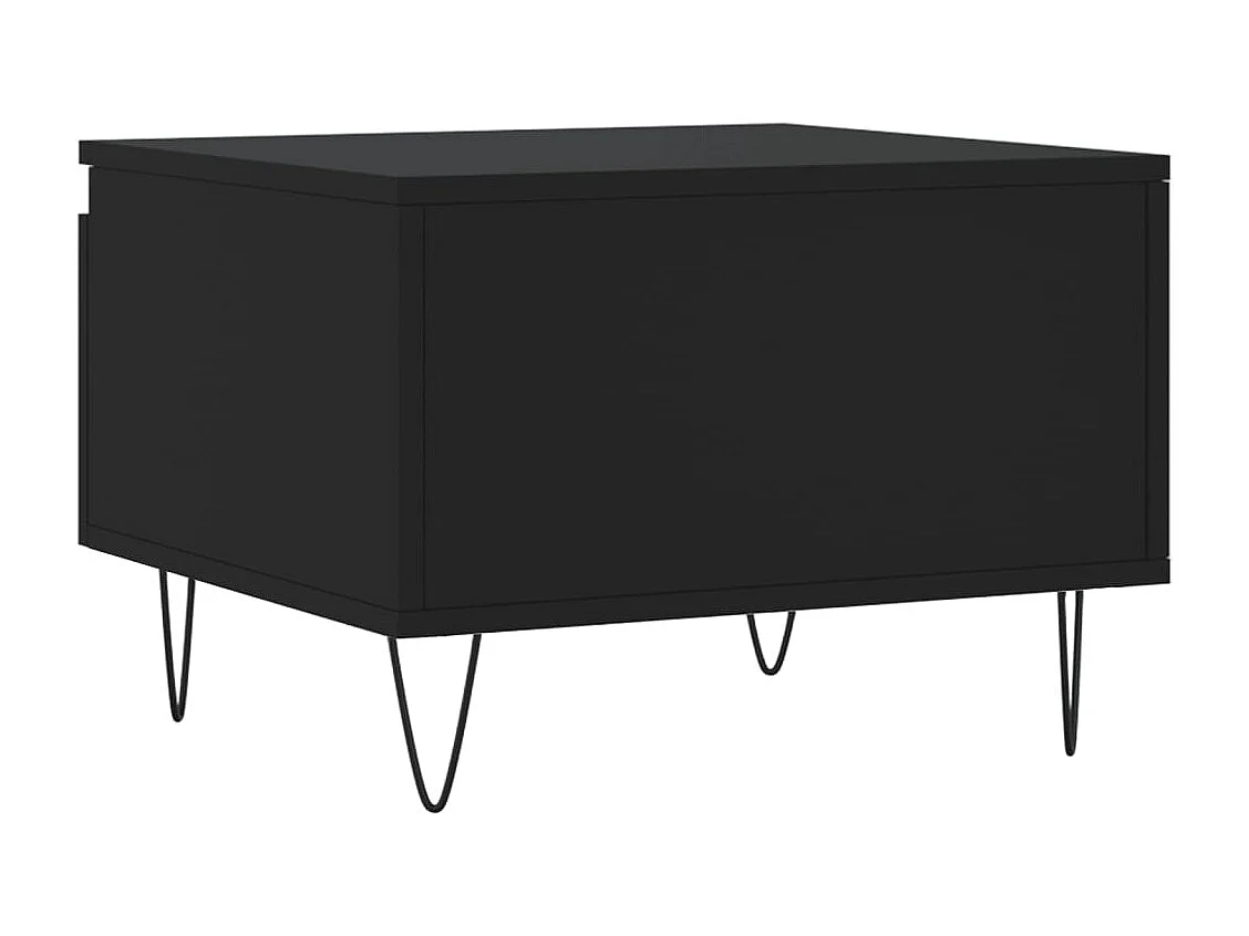 Tables basses 2 pcs noir 50x46x35 cm bois d'ingénierie