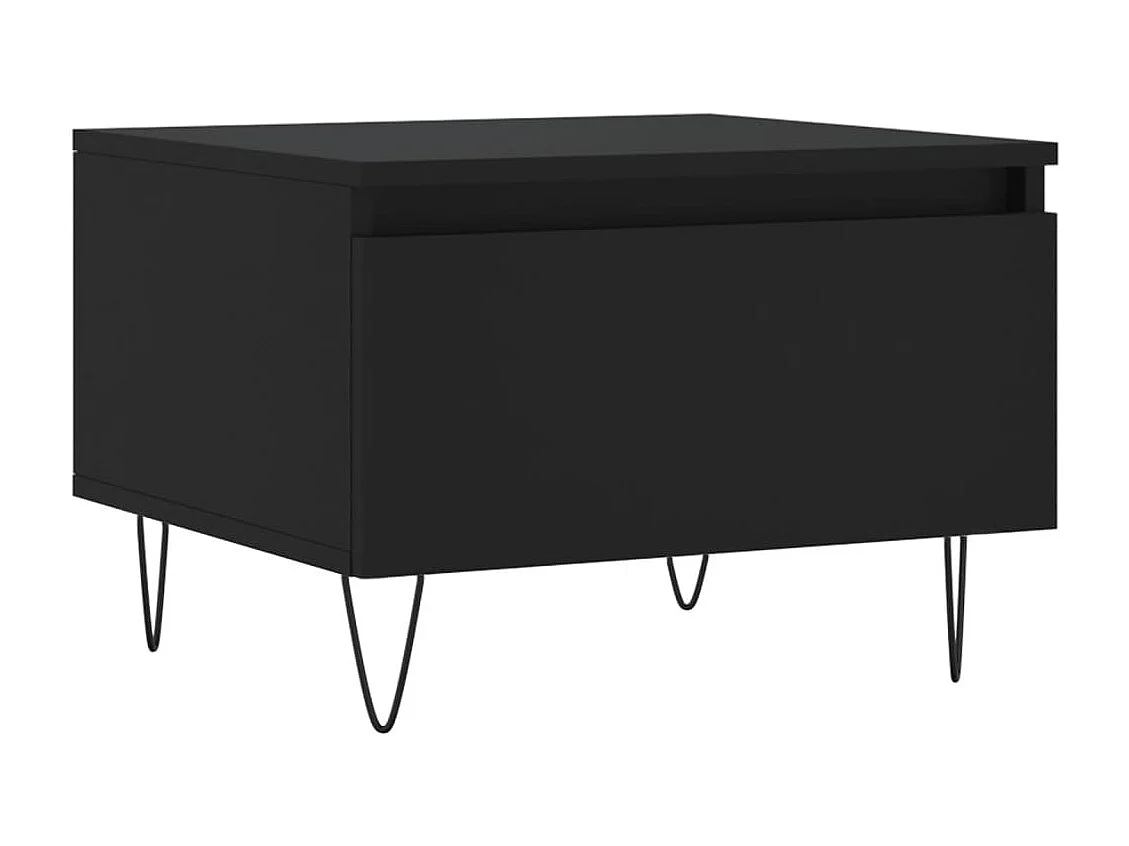 Tables basses 2 pcs noir 50x46x35 cm bois d'ingénierie
