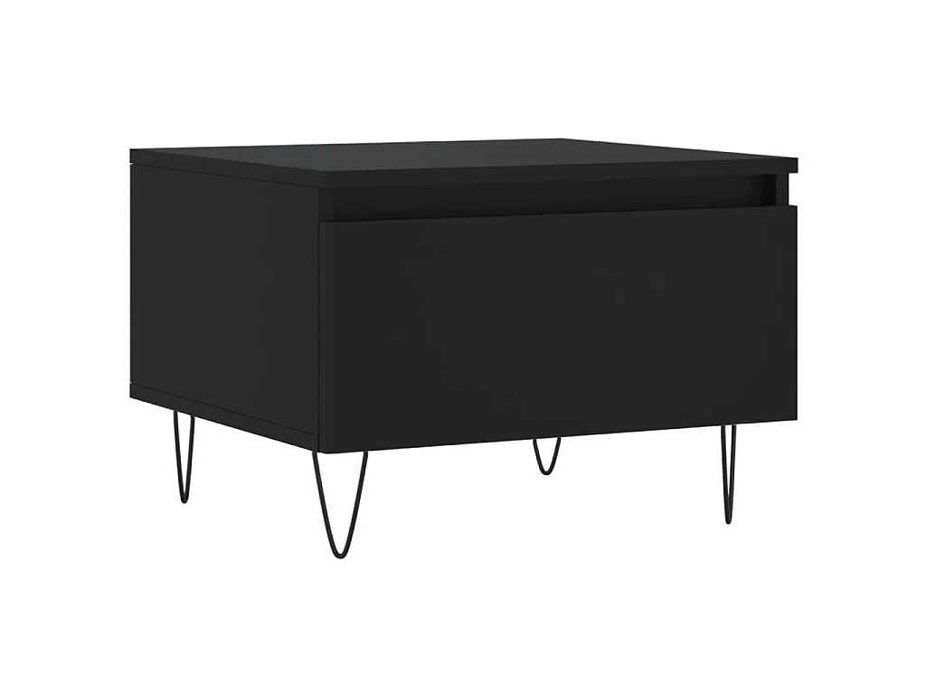 Tables basses 2 pcs noir 50x46x35 cm bois d'ingénierie