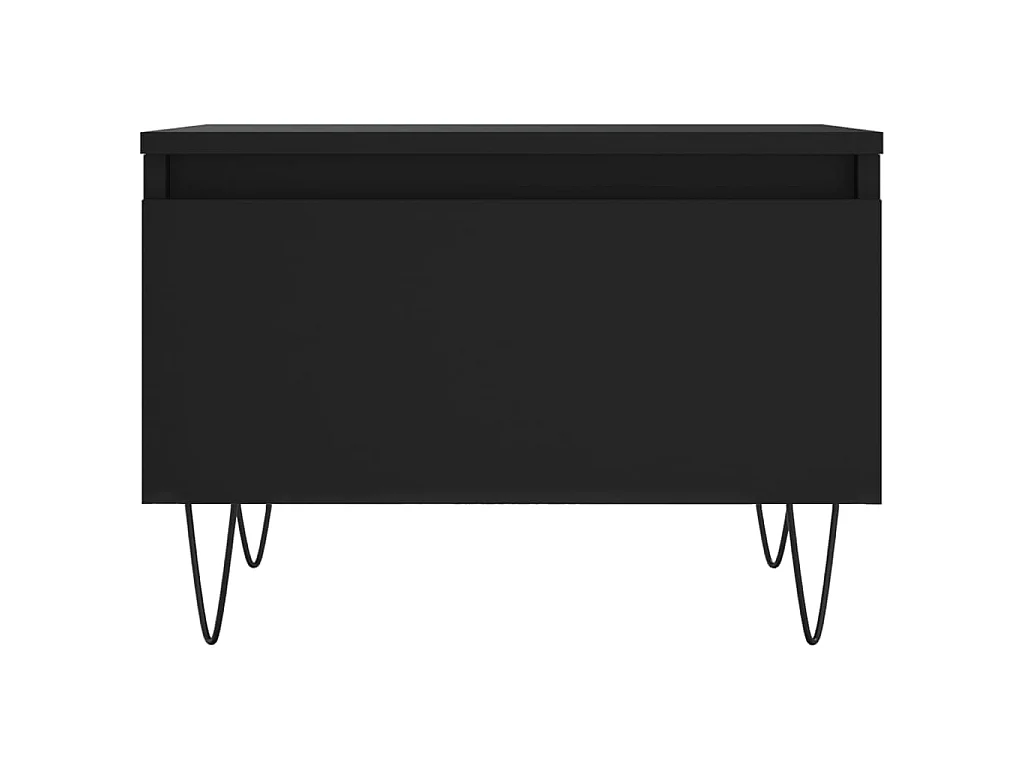 Tables basses 2 pcs noir 50x46x35 cm bois d'ingénierie
