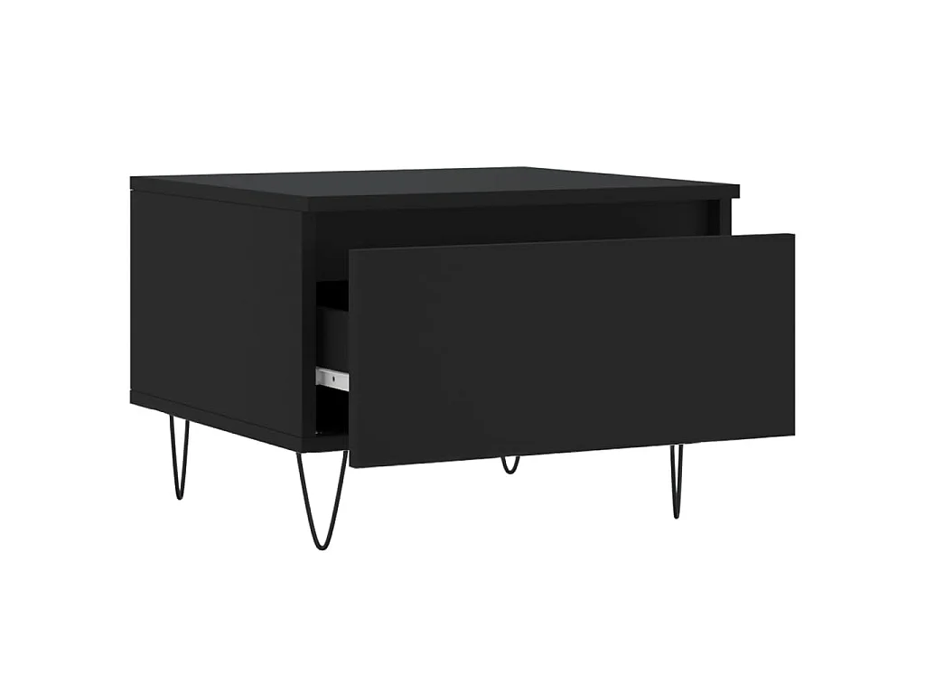 Tables basses 2 pcs noir 50x46x35 cm bois d'ingénierie