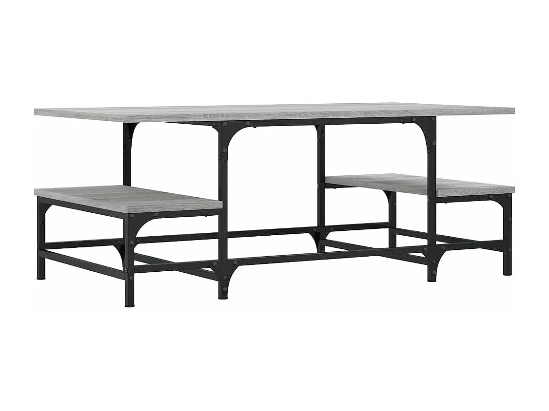 Table basse sonoma gris 100x50,5x40 cm bois d'ingénierie