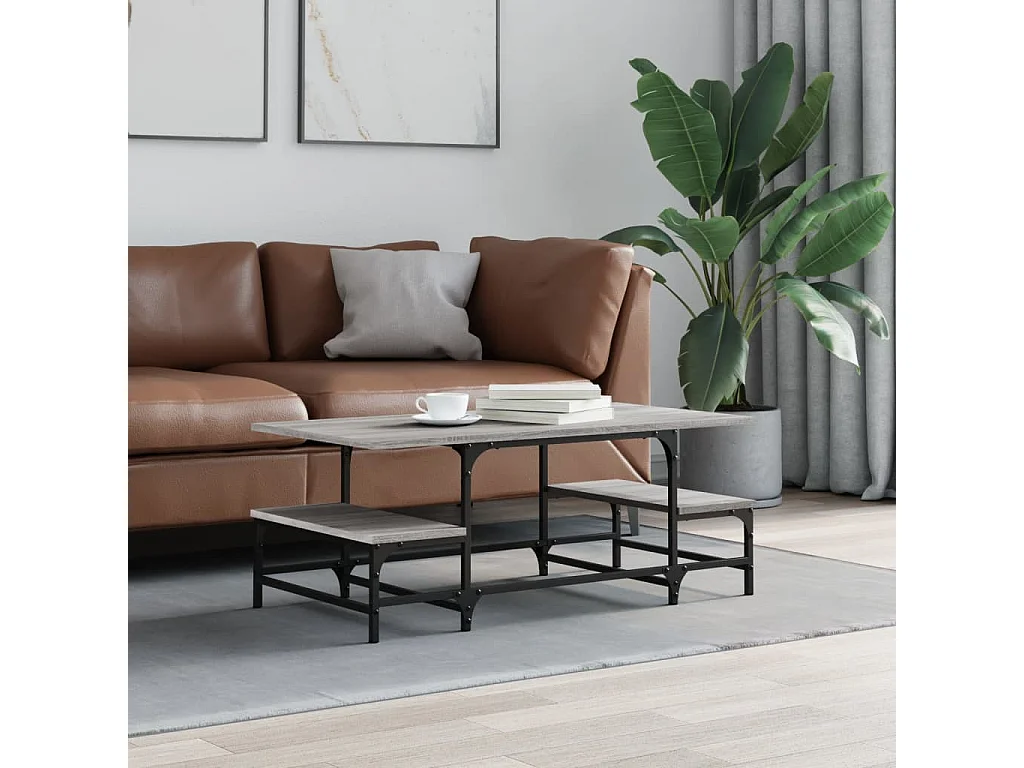 Couchtisch Grau Sonoma 100x50,5x40 cm Holzwerkstoff