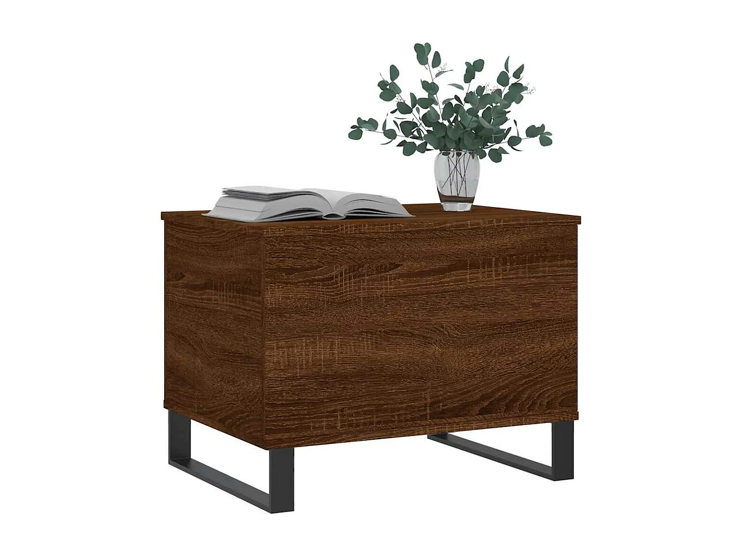 Salontafel 60x44,5x45 cm bewerkt hout bruin eikenkleur