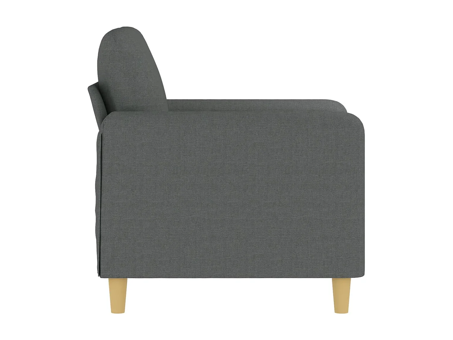 Sillón de tela gris oscuro 60 cm