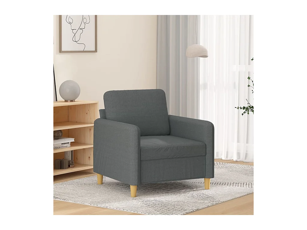Fauteuil Gris foncé 60 cm Tissu