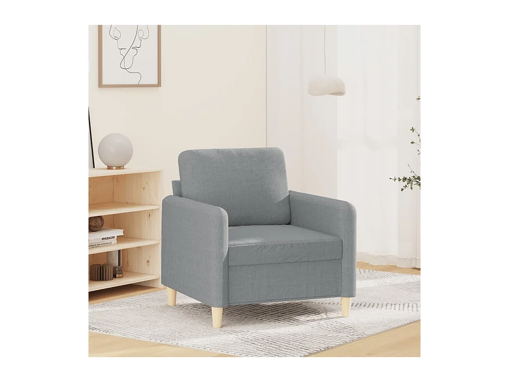 Fauteuil Gris clair 60 cm Tissu