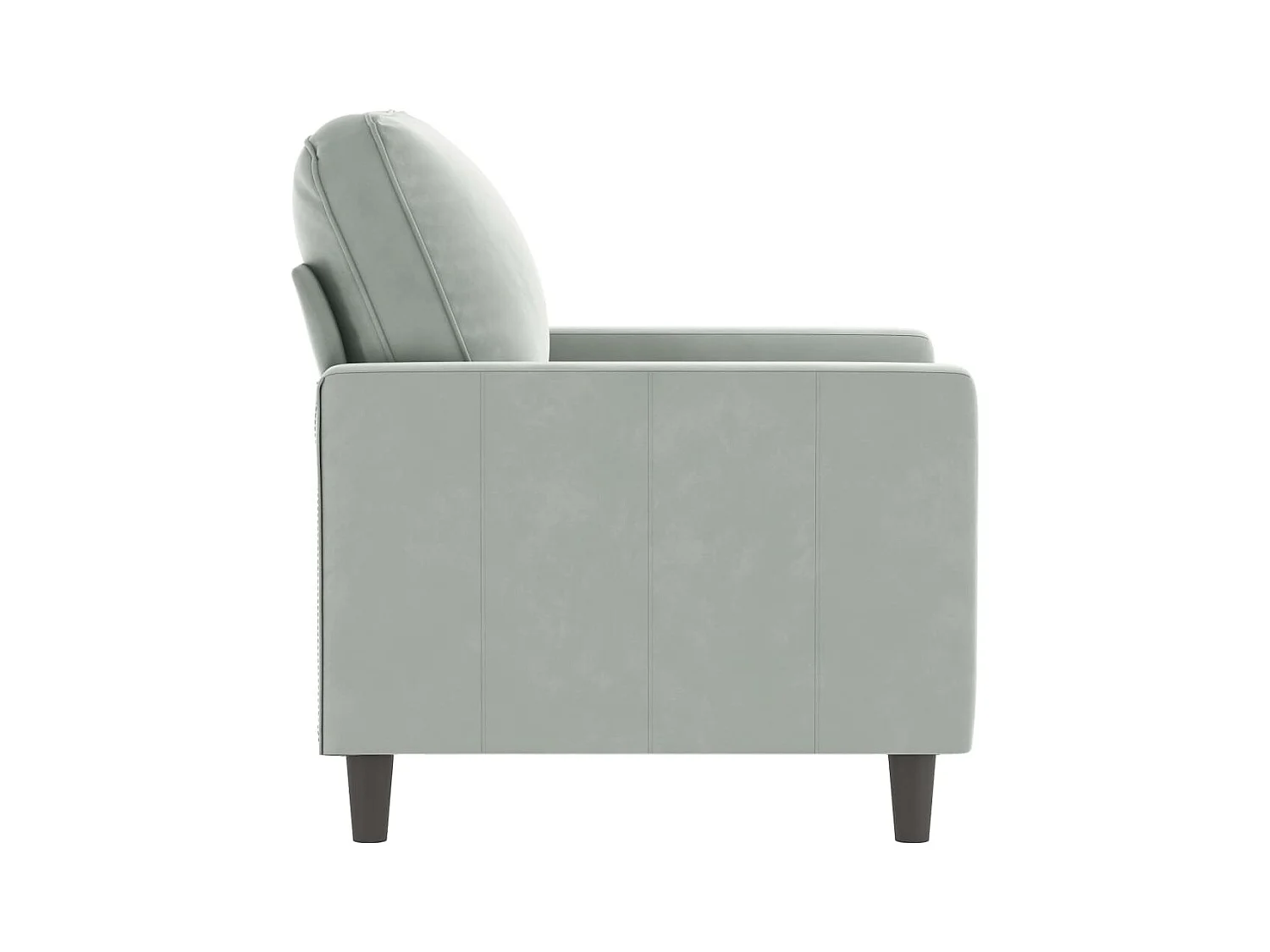 Fauteuil 60 cm fluweel lichtgrijs